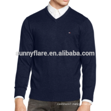 2017 popular V Neck Long Sleeve pure color cashmere sweaters for men